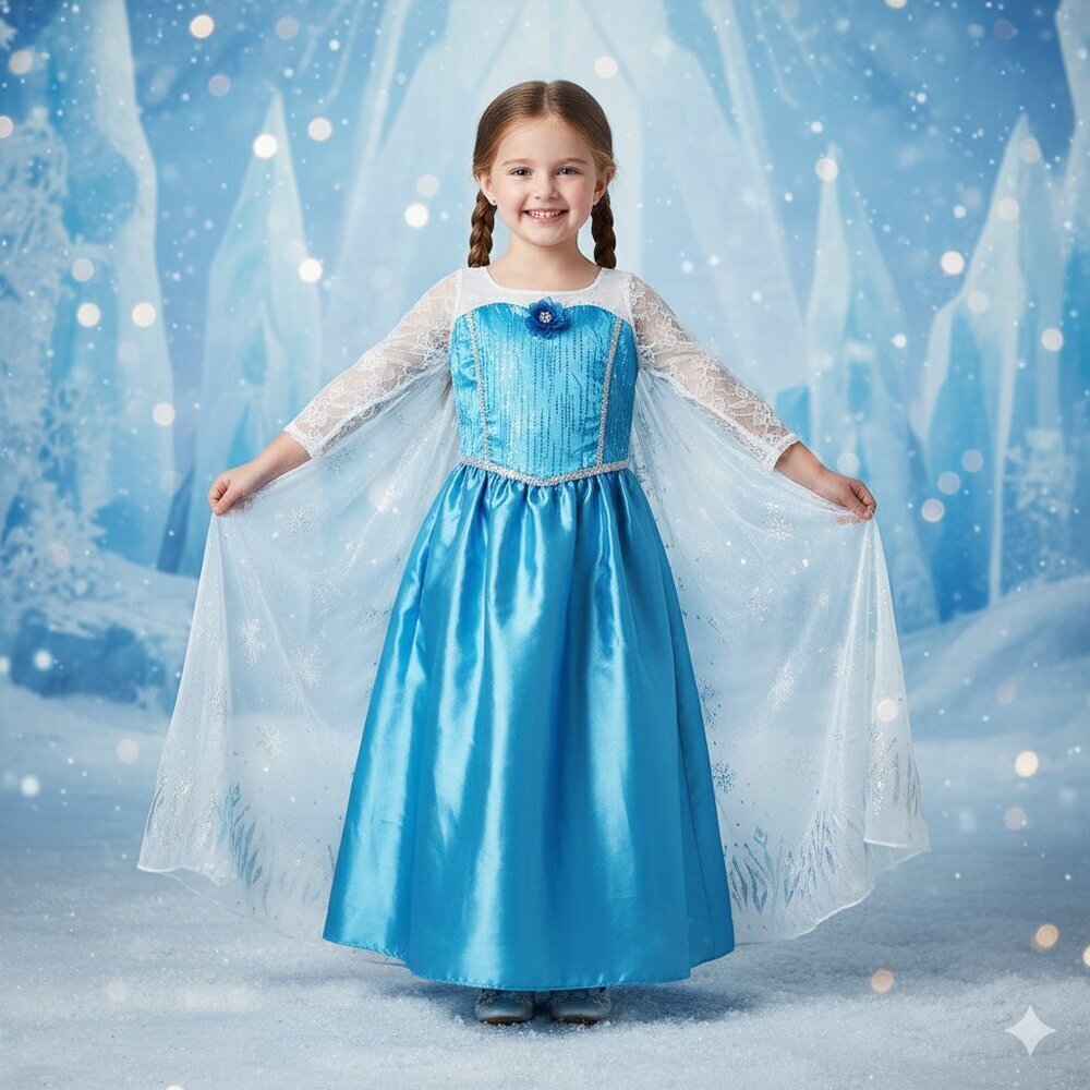 ❄️ [Kids 4-6X] DISNEY Frozen Elsa Princess Dress Halloween Costume Jakks Pacific